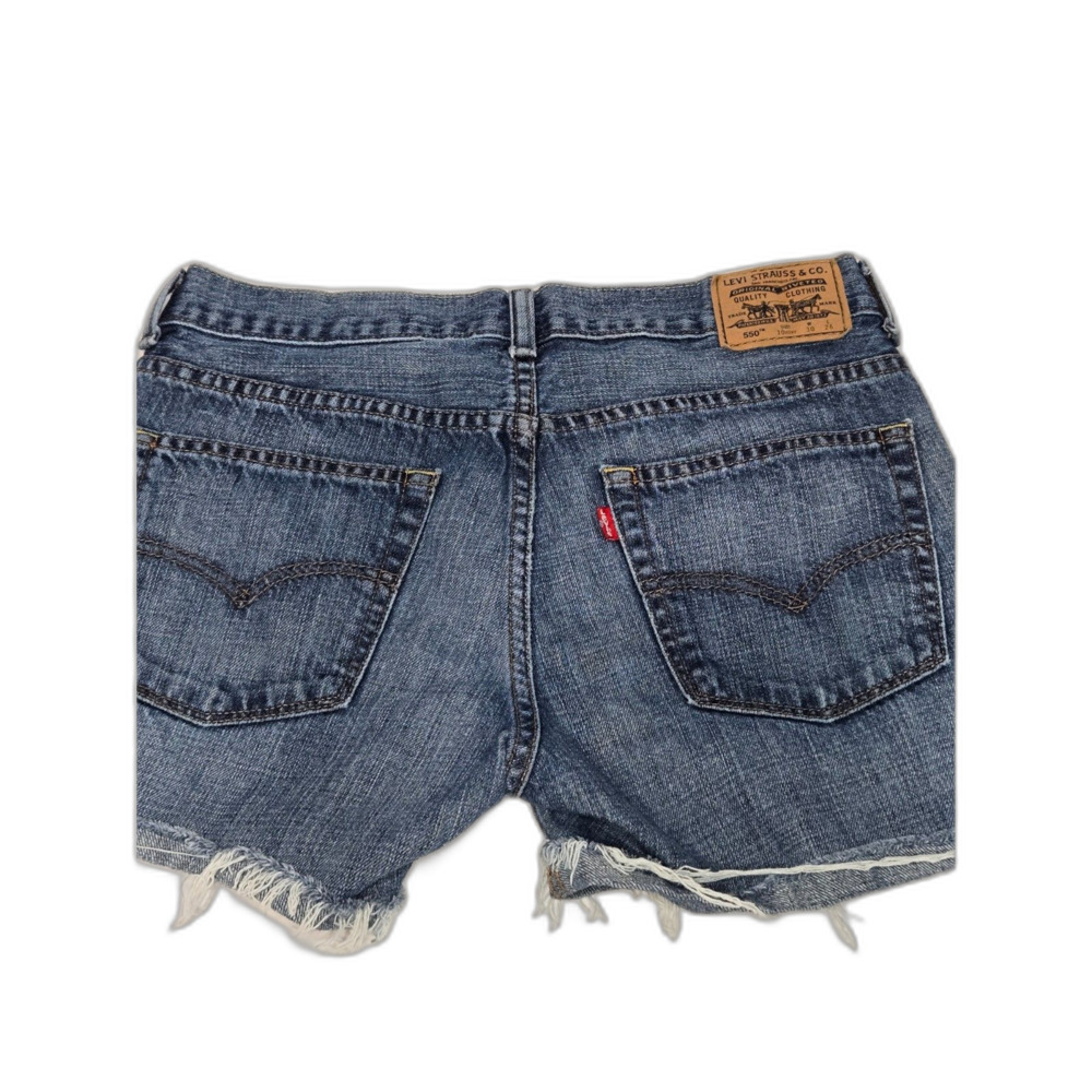 Levi's 550 Cutoff Shorts | Boys' Size 10 Husky | Blue Distressed Denim Jorts